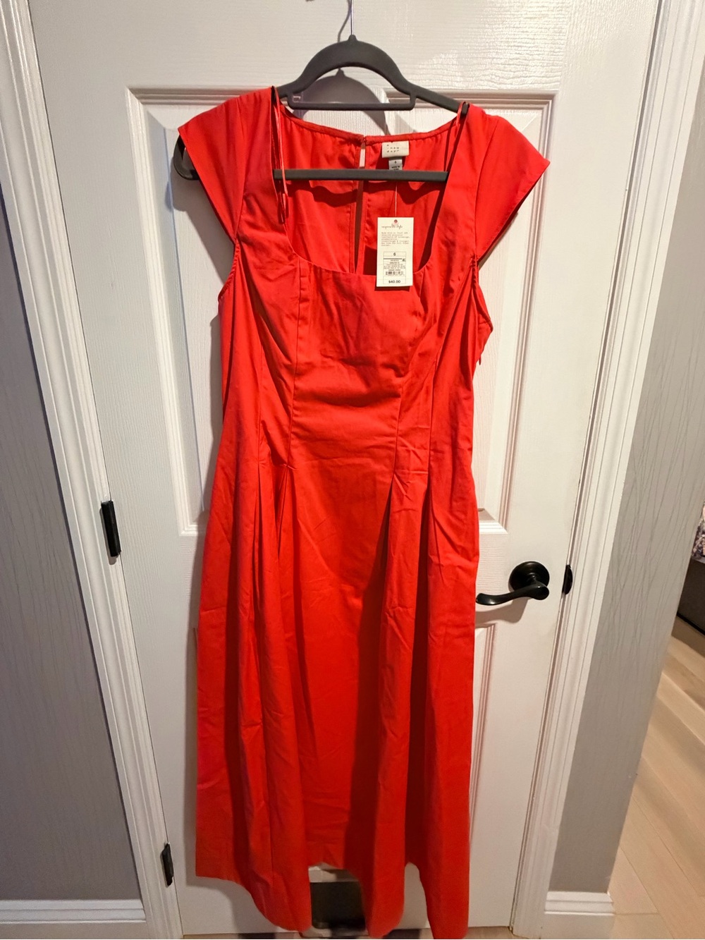 Target Coral Cap Sleeve Midi Dress